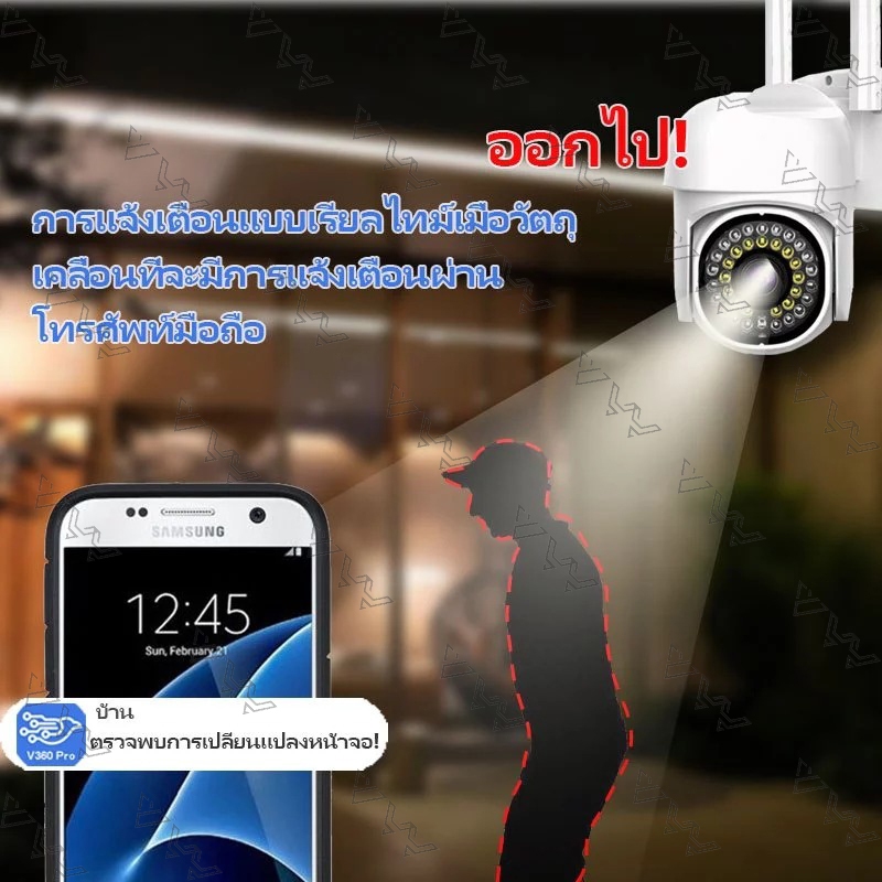 V360 Pro WIFI / 8MP กล้องไร้สายกันน้ำ / ภาพสีชัดในที่มืด / กล้องวงจรปิด ...
