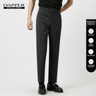 DAPPER กางเกงทำงาน ลาย Chalk Stripe ทรง Comfort-Fit สีเทา (TB2A1/634SP)