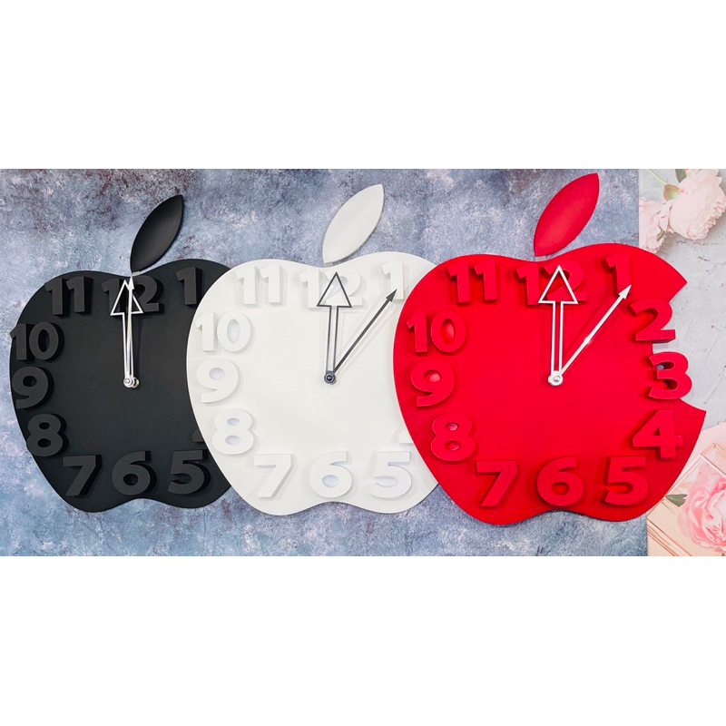 นาฬิกาแขวน-14-นิ้ว-นาฬิกาแบบเดินกระตุก-รุ่นใหม่-ลูกซอง-apple