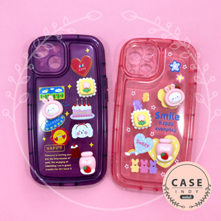 Samsung A04 A10 A11 A14 A20 A23 A24 A34 A50 A54 เคสมือถือนิ่มใสขอบหนา พิมพ์ลายการ์ตูนติดอะไหล่น่ารัก หมี น้ำผึ้ง