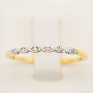 แหวนสายมินิมอล น่ารักๆๆ แหวนเพชร แหวนทองเพชรแท้ ทองแท้ 37.5% (9K) ME639