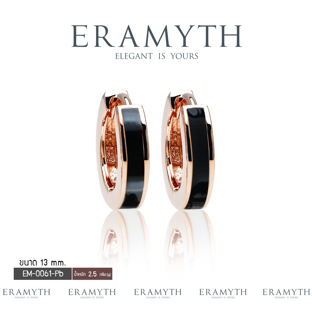 eramyth-jewelry-ต่างหูห่วง-ดีไซน์ลงสี-enamel-ดำ-เงินแท้-92-5-13mm-em-0061-pb-13-สินค้ามาตรฐานส่งออก