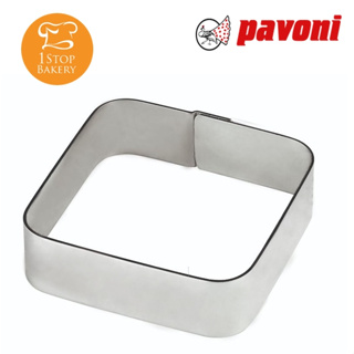 Pavoni X37 SQUARE STAINLESS STEEL BAND ROUNDED CORNERS/พิมพ์ขนม