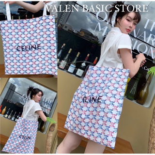 CLN Shopping Bags” กระเป๋า Shopping Bags รุ่นฮิต สกรีนโลโก้รอบใบ งานชนช็อป