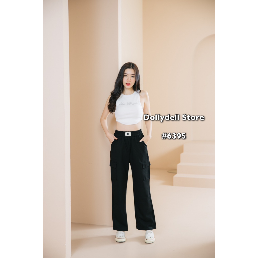 กางเกงทรงตรงใส่สบายดอลลี่-รุ่น-6395-เอวยางยืด-เนื้อผ้าคุณภาพดี-ทรงสวย