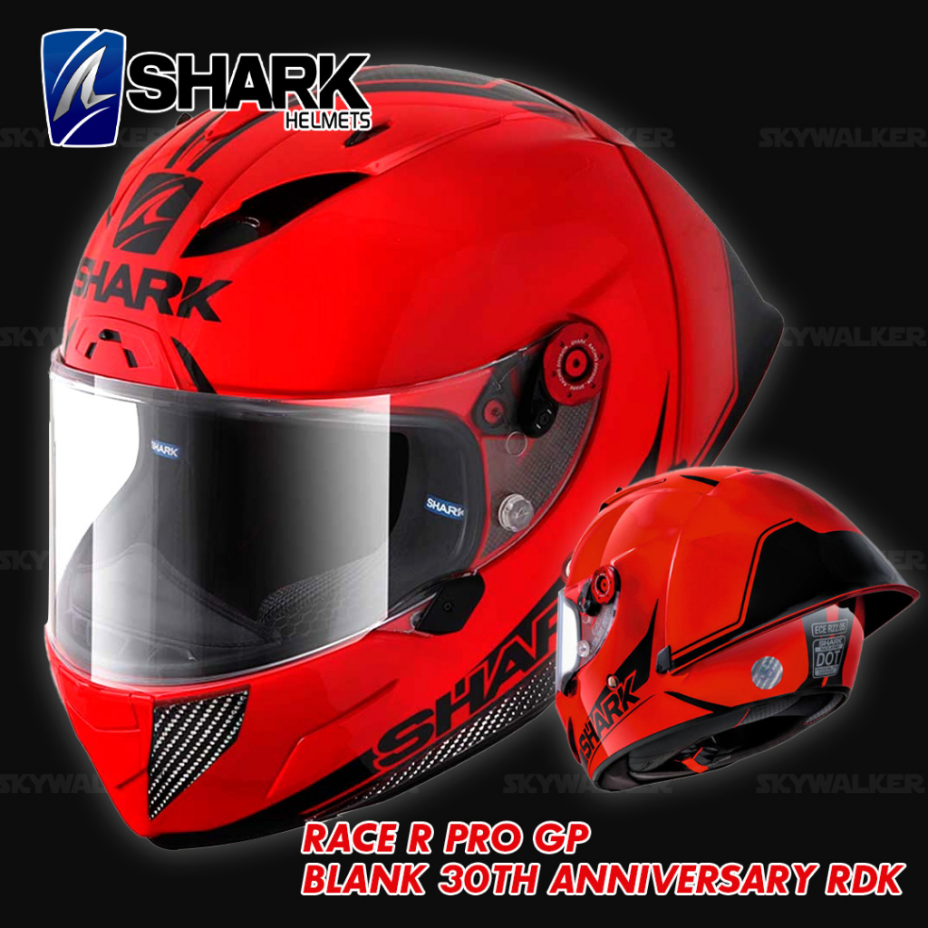 หมวกกันน็อค SHARK รุ่น RACE R PRO GP BLANK 30TH ANNIVERSARY RDK (GLOSSY ...