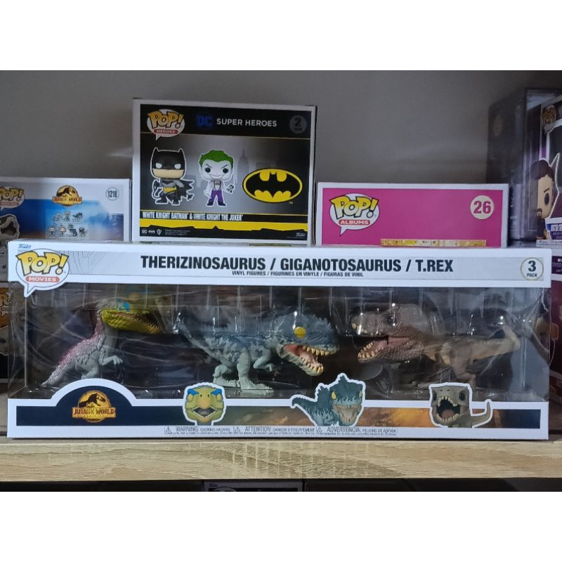 POP Jurassic World Dominion - Set 3 Dinosauri: Therizinosaurus, Giganotosaurus E T-Rex - Foto 5