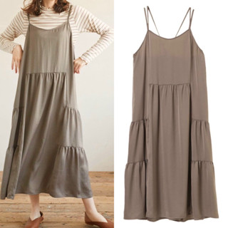 EARTH MUSIC&amp;ECOLOGY  Midi Slip Dresss