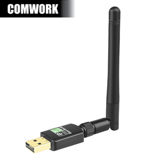 การ์ด WIFI USB รุ่น AC600Mbps L &amp; BLUETOOTH 5.0 GREEN RTL8811CU USB 2.0 WIRELESS CONTROLLER NETWORKING CARD COMWORK