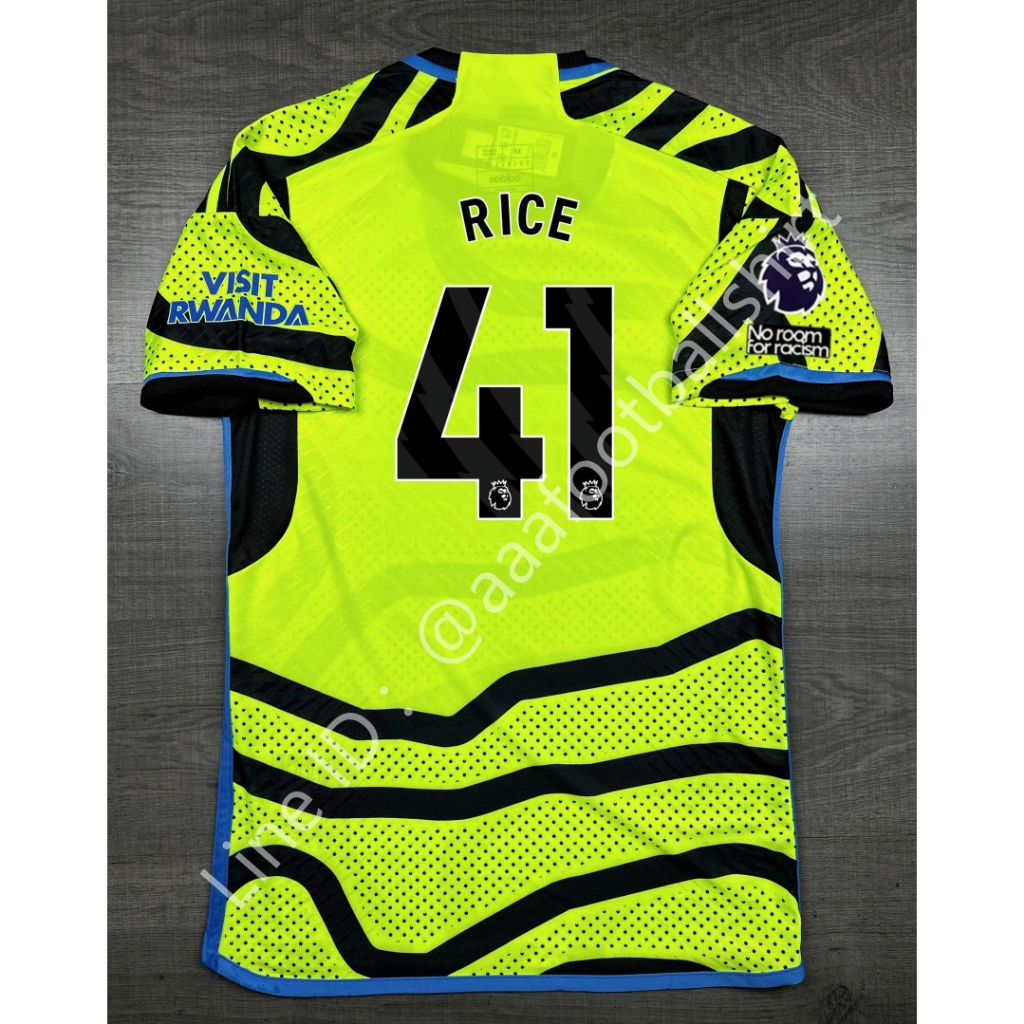 เสื้อฟุตบอล-เกรด-player-arsenal-away-อาเซน่อล-เยือน-2023-24-เบอร์ชื่อ-41-rice