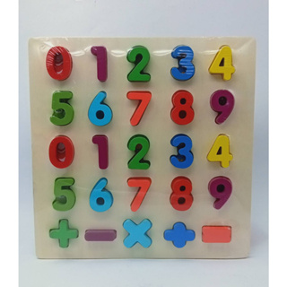 กระดานฉลุตัวเลข  กระดานกิจกรรมสอนคณิตศาสตร์ (QZM-0004)
