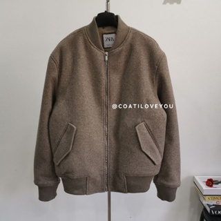 ZARA BOMBER​ MEN​ JACKET​ (Brown)​