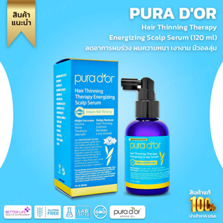 Pura Dor, Hair Thinning Therapy Energizing Scalp Serum, 4 oz. (120 ml.)(No.3242)