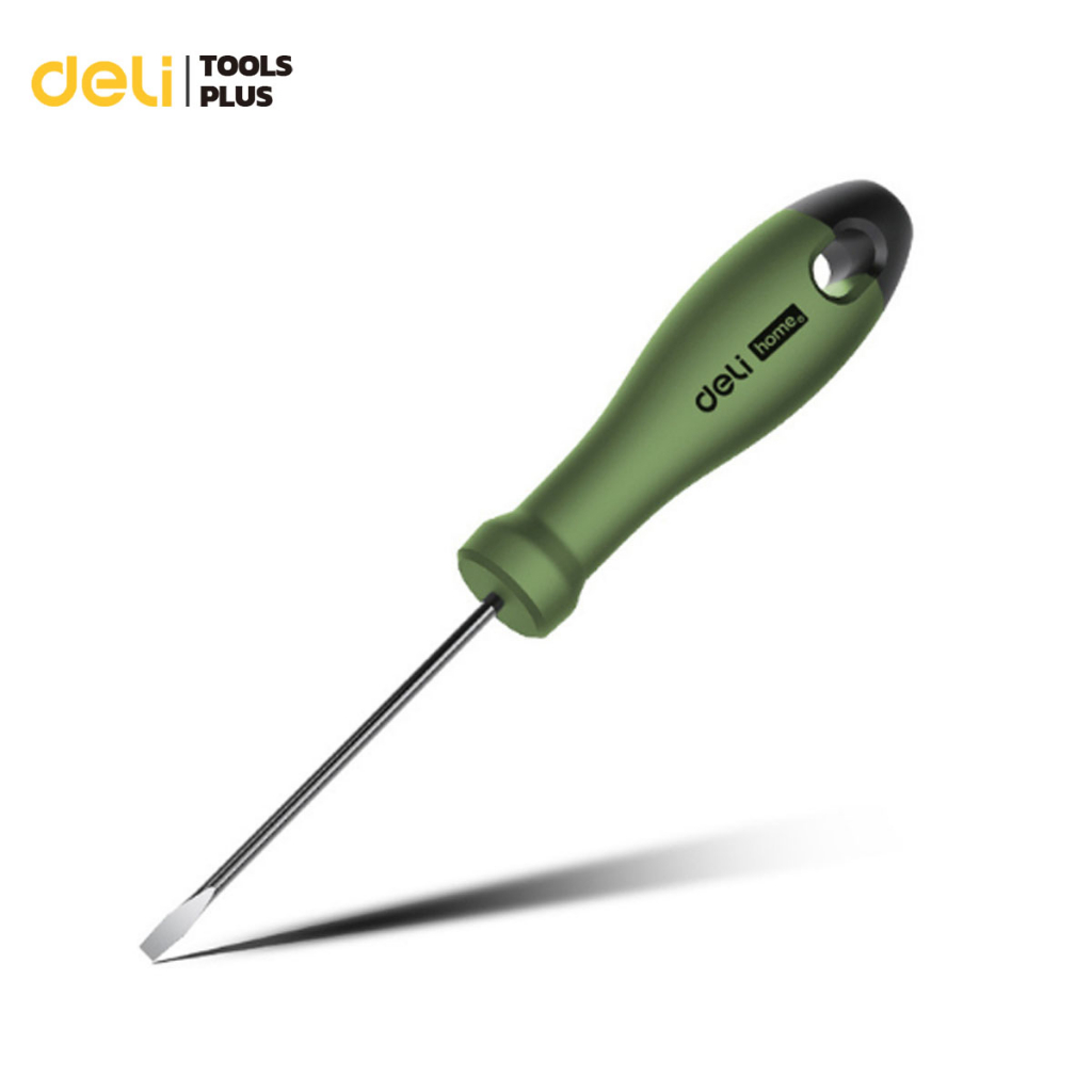 deli-ไขควงปากแบน-ไขควงหัวแบน-หัวแบบแบน-แกนกลม-ใช้งานทนทาน-slotted-screwdriver