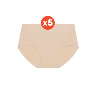 โปรโมชั่น : Sabina กางเกงชั้นใน Set 5 ชิ้น ทรงHalf รุ่น Soft Collection Seamless รหัส SUXK120C3 สีเนื้อเข้ม