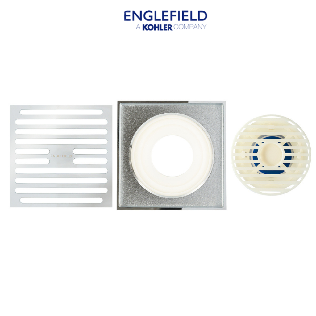 ENGLEFIELD Brass floor drain square ตะแกรงกันกลิ่นทองเหลืองเหลี่ยมท่อ 2 ...