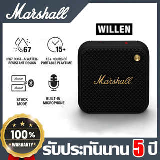 [รับประกัน 5 ปี] Marshall Willen ลำโพงบลูทูธ ลำโพงพกพา ลำโพง marshall Black and Brass