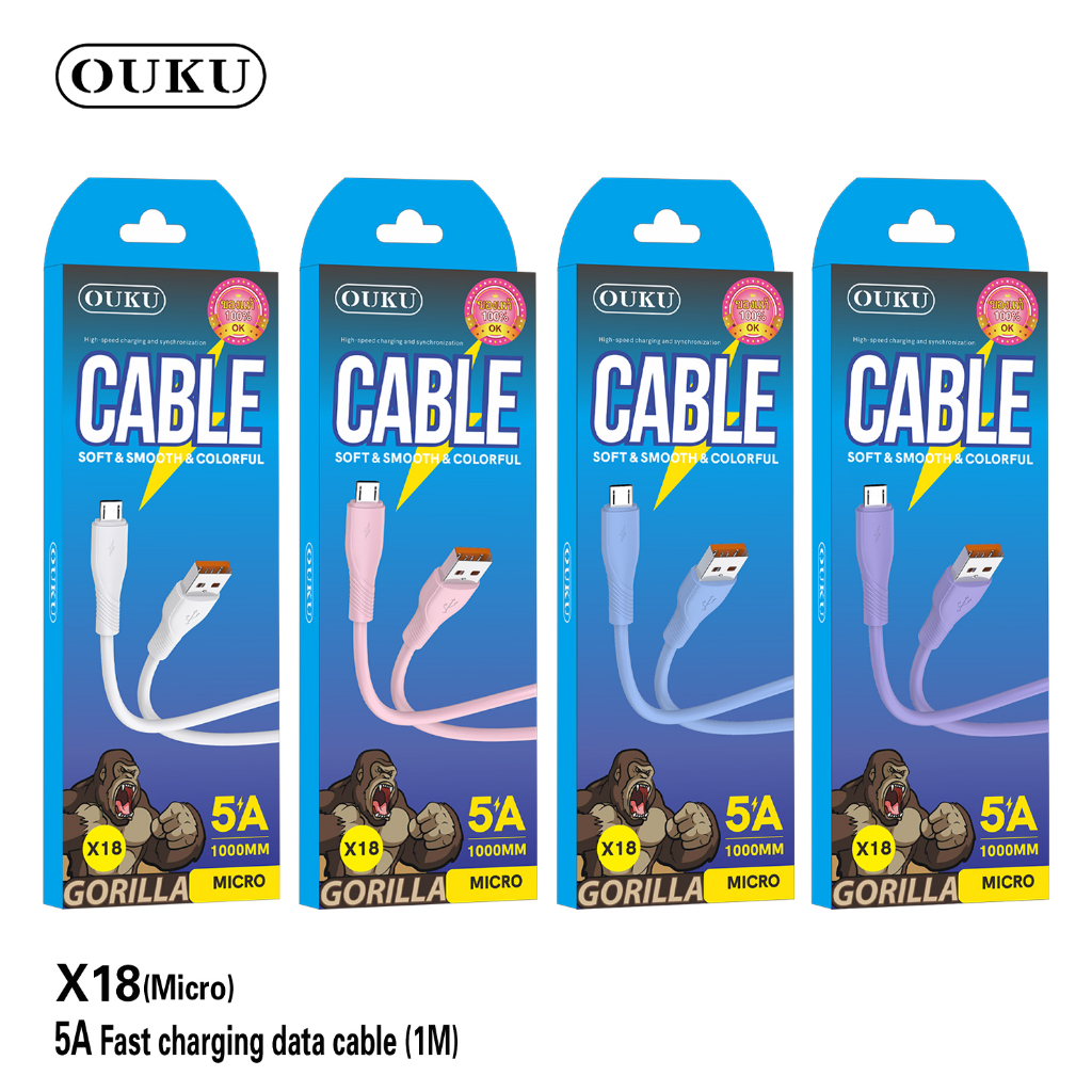 ouku-x18-5a-1เมตร-สายชาร์จโทรศัพท์มือถือชาร์จเร็ว-fast-charging-สำหรับ-l-micro-type-c-สายแข็งแรงทนทาน-ราคาถูก-พร้อมส่ง