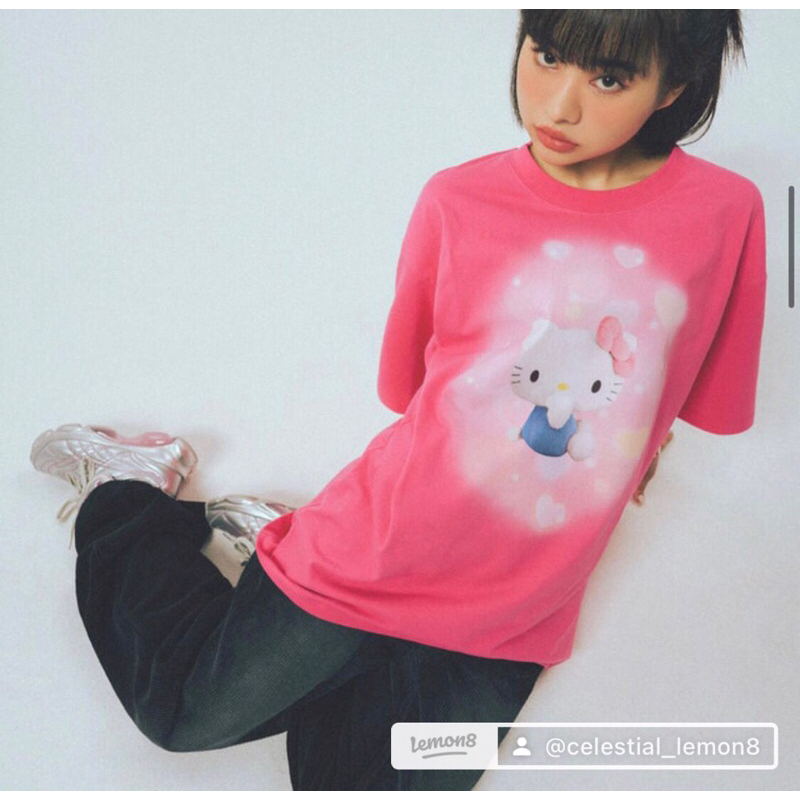 เปิดตี้-ราคาเดือดมากก-ค่ะ-ของแท้-ถูกกไปอีกจ้าา-รีบเลย-acm-de-la-vie-x-hello-kitty-short-sleeve