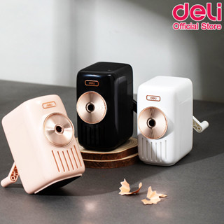 Deli 71165A Pencil sharpener เครื่องเหลาดินสอ กล่องดนตรี สีพาสเทลสุดน่ารัก กบ เครื่องเขียน ดินสอไม้ อุปกรณ์การเรียน