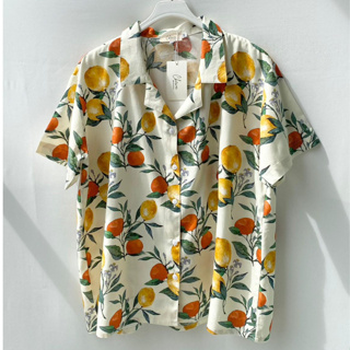 เสื้อฮาวาย Japanese Hawaii Shirt ลายผลส้ม - HW24