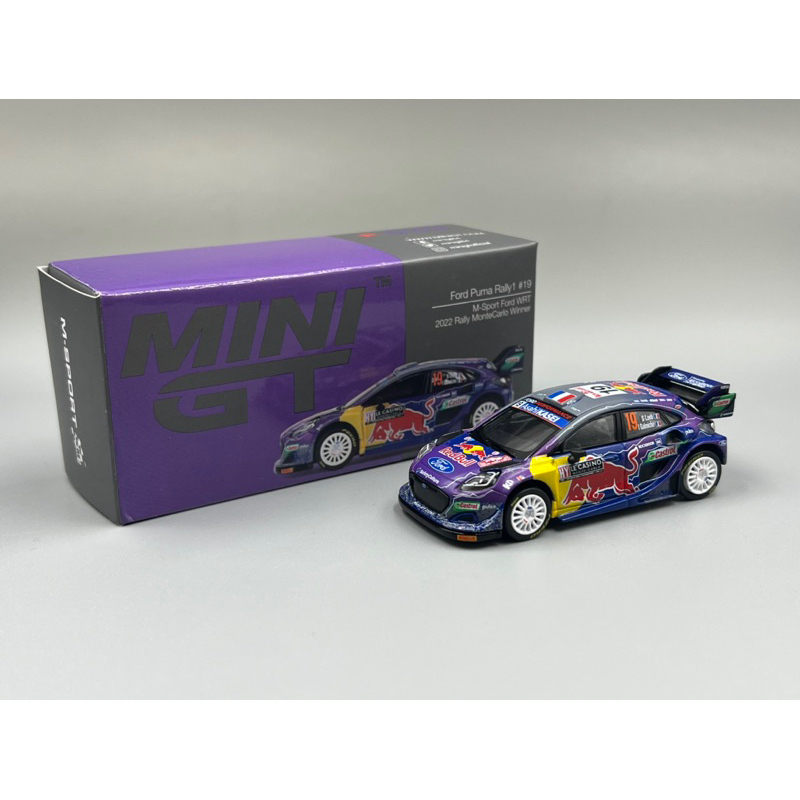 MINI GT Ford Puma Rally1 #19 M-Sport Ford WRT 2022 Rally MonteCarlo ...