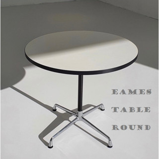 🔥พร้อมส่ง🔥โต๊ะเกาหลี Eames Table Round MDF white/black Edge 🍄โต๊ะกลมคาร์เฟ่เกาหลี