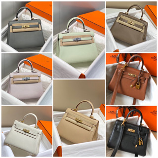 พรี​ ราคา7200 Hermes mini kelly 20cm กระเป๋าสะพายกระเป๋าสะพายข้าง