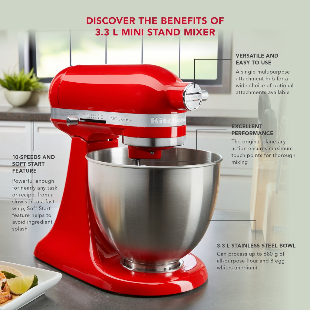 KitchenAid ขนาด 3.5 ควอทซ์ หรือ 3.3 ลิตร 5KSM3311XE เครื่องผสมอาหารแบบ ...