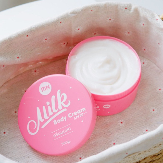 ครีมนมสดใหญ่กระปุกชมพู [300g.] MN Milk body cream Shopee Thailand