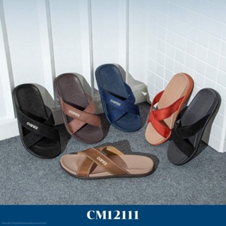 สินค้า รองเท้าแตะสวมหูไขว้​ CANIA คาเนีย C-STEP TechnologyTM หนังกลับ 40-46 CM12111 ดำ กรม ตาล อิฐแดง เทา