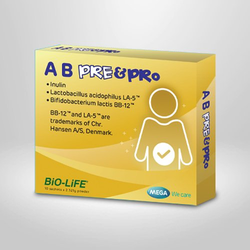 AB Pre&Pro MEGA We care ปรับสมดุลลำไส้ แก้ท้องผูก ท้องเสีย ลำไส้แปรปรวน