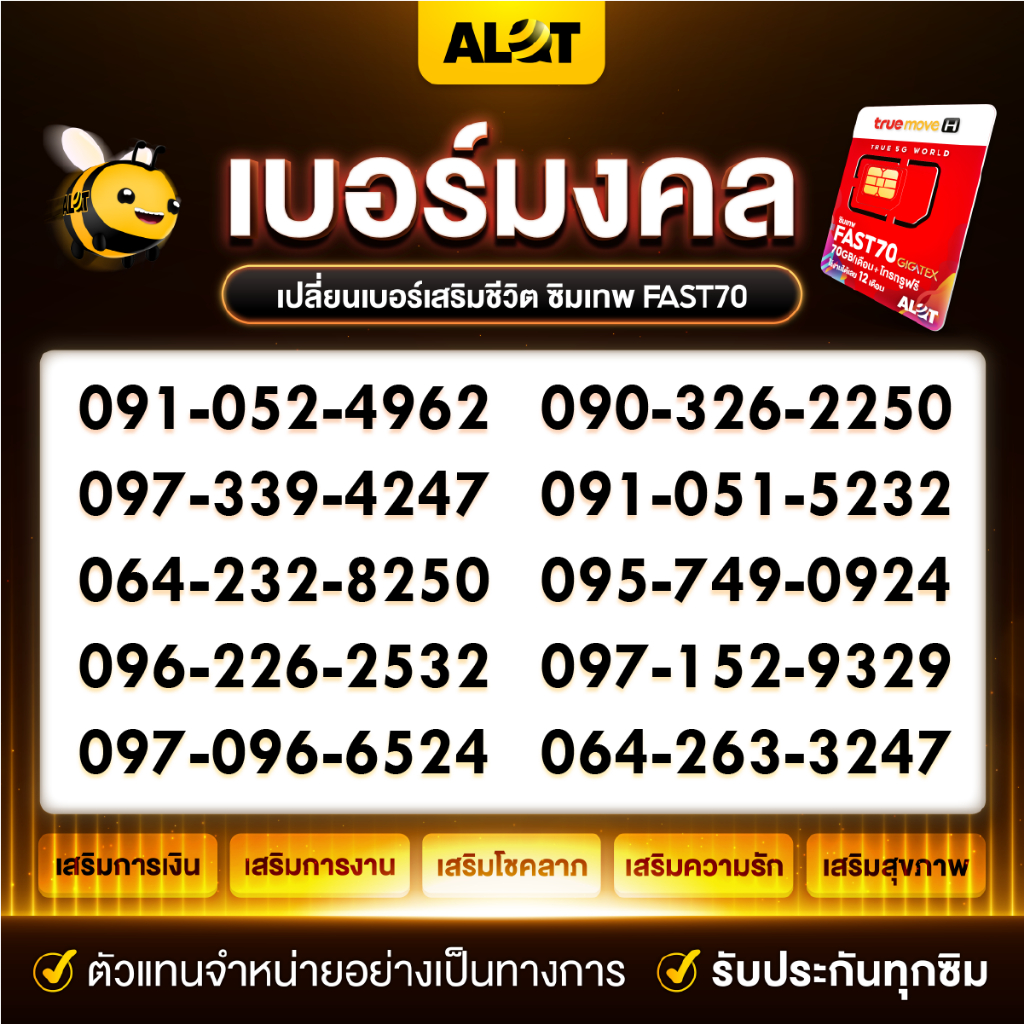 ซิมเบอร์มงคล-เลขมงคล-เลือกเบอร์ได้-ชุด2-ซิมเน็ตรายปี-ซิม-เน็ตเทพ-fast70-เน็ต-70gb-ต่อเดือน-โทรฟรีทรู-ใช้-1-ปี-a-lot