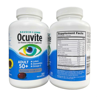 🔥🔥Exp.11/2024 Bausch + Lomb Ocuvite Eye Vitamin for Adult 50+ จำนวน 150 Minisoftgels