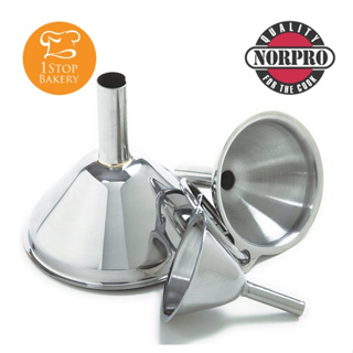 Norpro 252 S/S FUNNELS, SET OF 3/กรวย 3 ขนาด