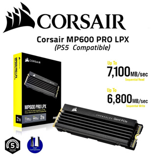 Disco SSD M.2 Corsair 2TB MP600 PRO LPX PCIe Gen4 x 4 NVMe p/PS5