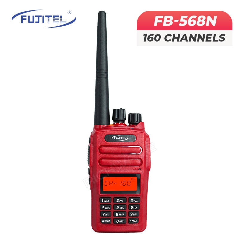 Fujitel FB-568N มาตรฐานIP67 กันน้ำ วิทยุสื่อสาร (รับจดใบอนุญาต) 5 วัตต์ ส่งได้ไกลมาก ถูกกฎหมาย วอแดง ฟูจิเทล