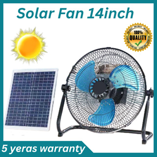 Ettro พัดลม โซล่าเซลล์ Solar Fan พัดลมพลังงานแสงอาทิตย์ 3 ใบพัด ขนาด 14 นิ้ว