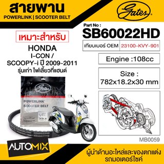 สายพาน HONDA SCOOPY i / ICON (108cc) POWERLINK SCOOTER BELT สายพานมอเตอร์ไซค์ อะไหล่มอไซค์ อะไหล่แต่ง มอเตอร์ไซค์ MB0059