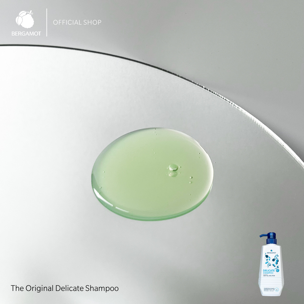 ขนาดใหม่-bergamot-the-original-delicate-shampoo-500-ml-แชมพูลดผมขาดหลุดร่วง-หนังศีรษะธรรมดา-ขวดหัวปั๊ม