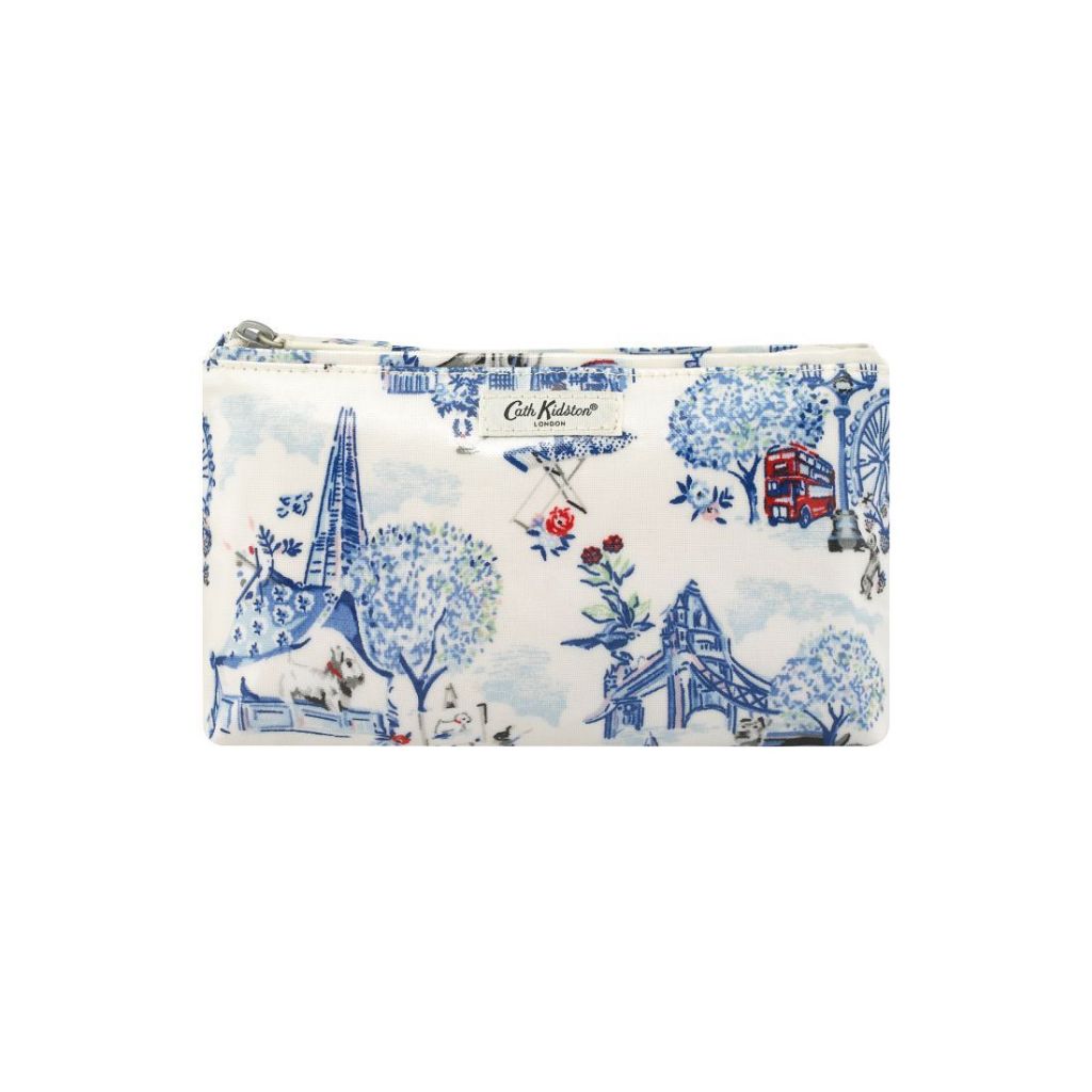 Cath Kidston Zip Make Up Bag 30 Years London Toile Shopee Thailand