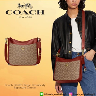 🇺🇸💯Coach C8487 Chaise Crossbody Signature Canvas