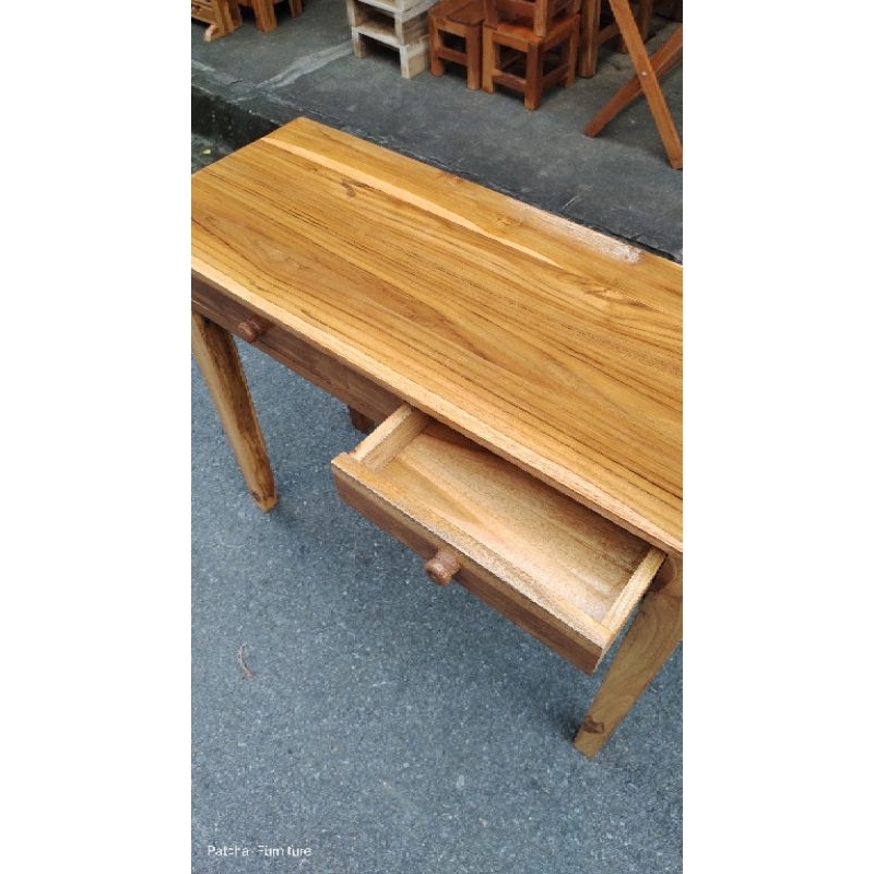 โต๊ะไม้สัก-ขนาด-ก40-ย100-ส75-cm
