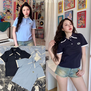 💫พร้อมส่ง💫LC x SPORTY POLO TOP • เสื้อแขนสั้นคอปก ปักโลโก้ แบรนด์ดัง เป็นการ collab กันที่สวยปังลงตัวมากๆ by valen