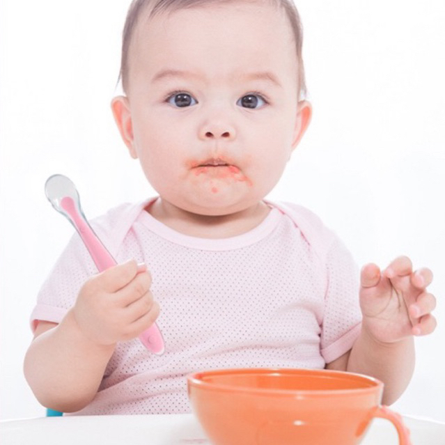 ช้อนซิลิโคน-ปลายนิ่มมาก-ป้อนอาหารเด็ก-ไม่บาดเหงือกและฟันของลูกน้อย