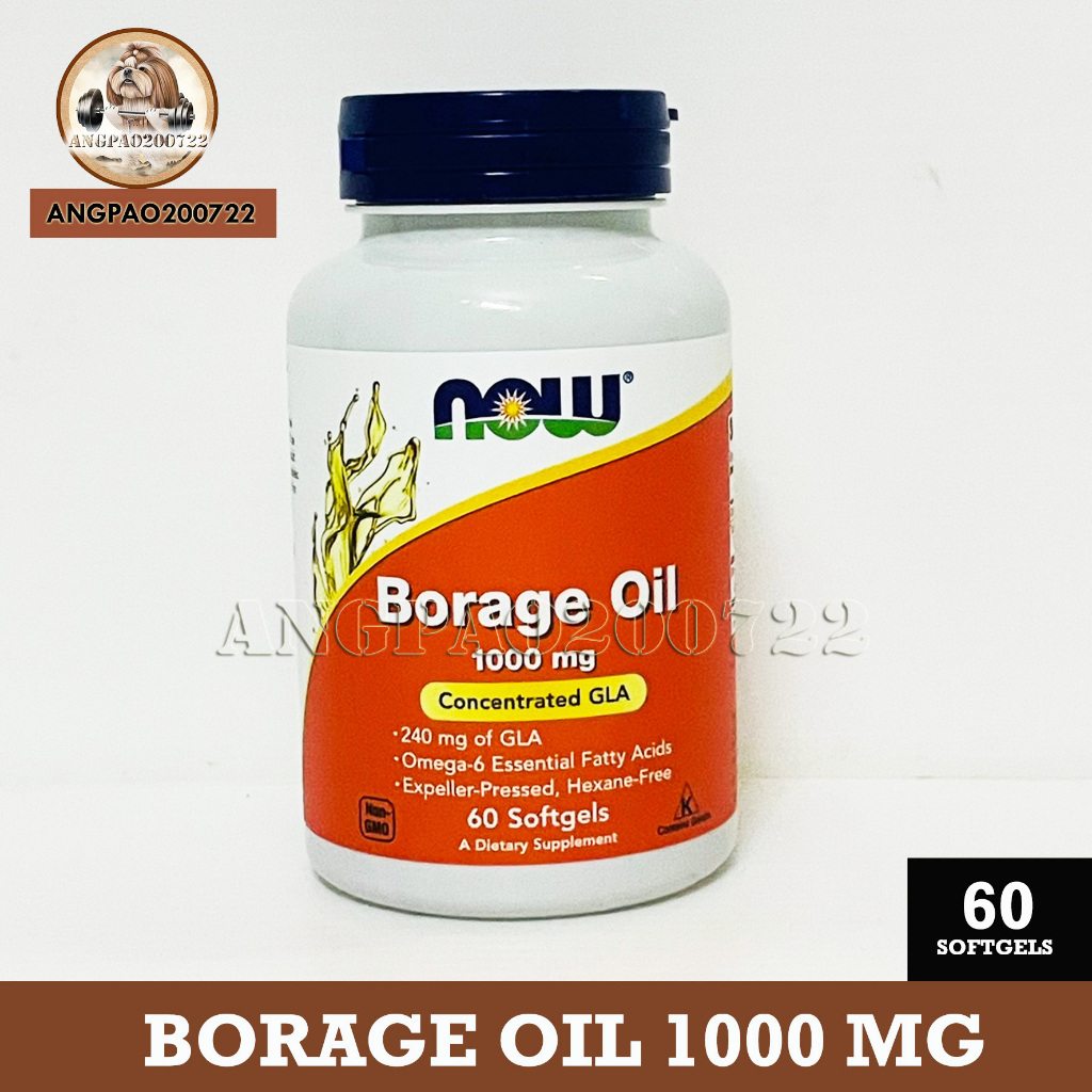 น้ำมันโบราจ-now-foods-borage-oil-concentration-gla-1000-mg-60-120-softgels-exp-03-26