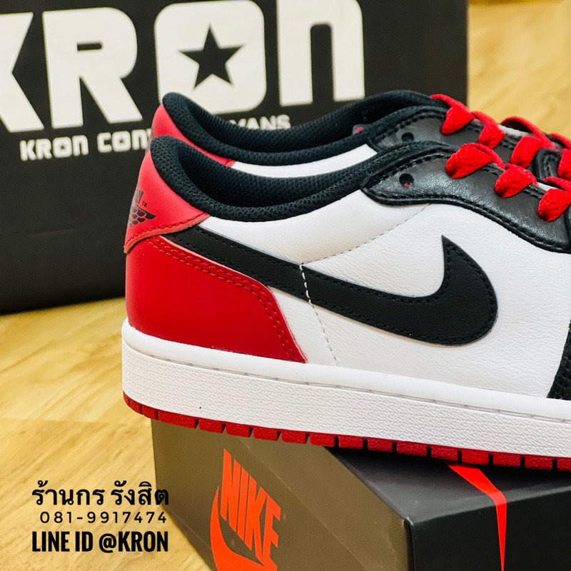 100 1 2 Nike Jordan 1 Retro Low OG Black Toe 2023 Shopee Thailand