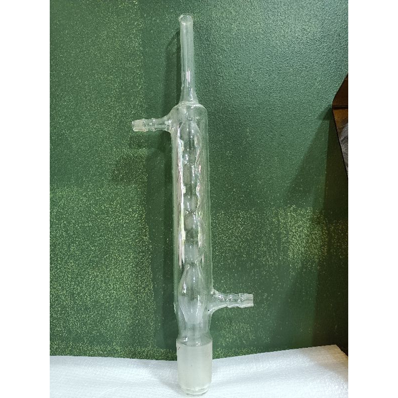 คอนเดนเซอร์แก้วแบบกระเปาะ (Allihn condenser) ground joint ขนาด 24/29