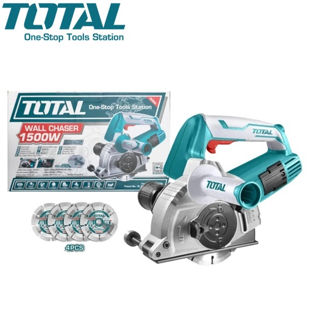 TOTAL เครื่องเซาะร่อง ขนาด 5 นิ้ว พร้อมใบตัด 4 ใบ รุ่น TWLC1256 ( Wall ...