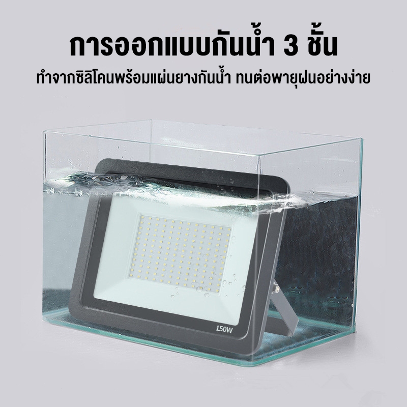 สปอร์ตไลท์-led-220v-ไฟสปอร์ตไลท์-50w-400w-ไฟกลางแจ้ง-flood-light-saving-ตกแต่งสวน-ขนาด-ip66-waterproof